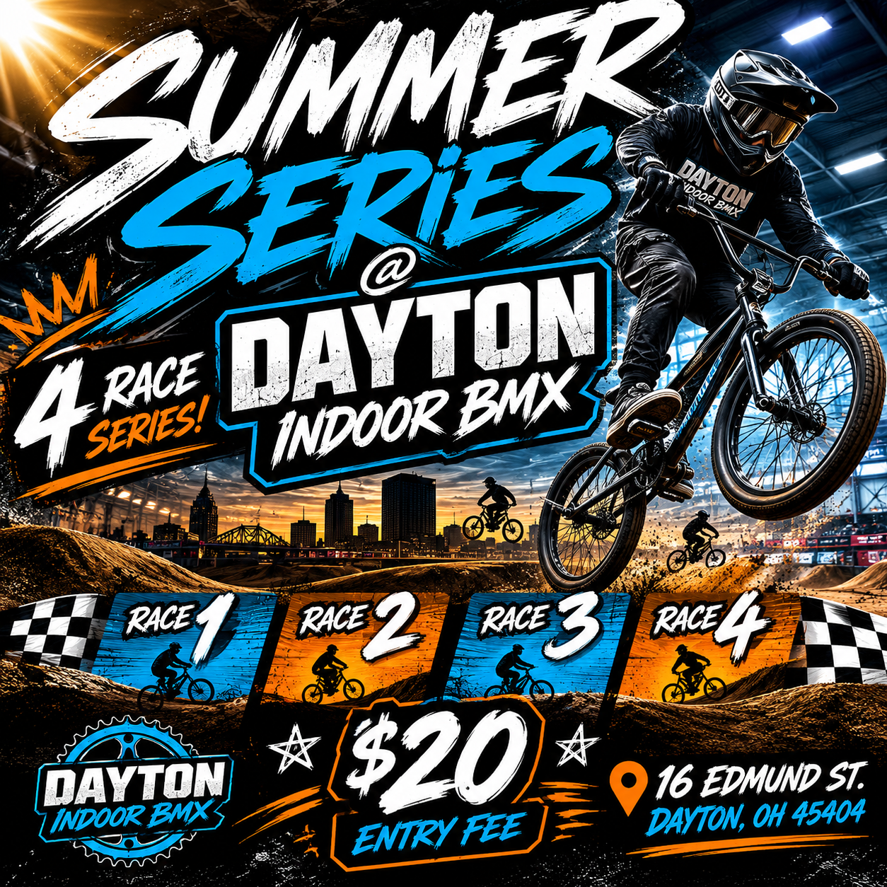 Summer Series Race #2 & Movie Party! - Saturday Race June 27 Dayton Indoor BMX
